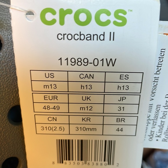 NWT Crocs Mens size 13 Crocband II NICE! - Picture 8 of 8